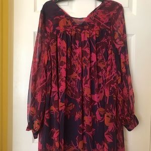 Long Sleeve Patterned Dress